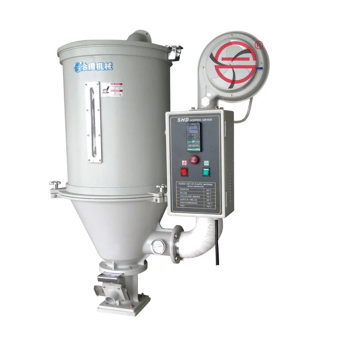SHD hot air hopper dryer for plastic material.